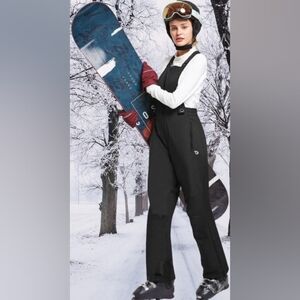 📣 BALEAF Women's Insulated Waterproof Ski Bib Overalls Snow ☃️ Windproof 🆕 Med
